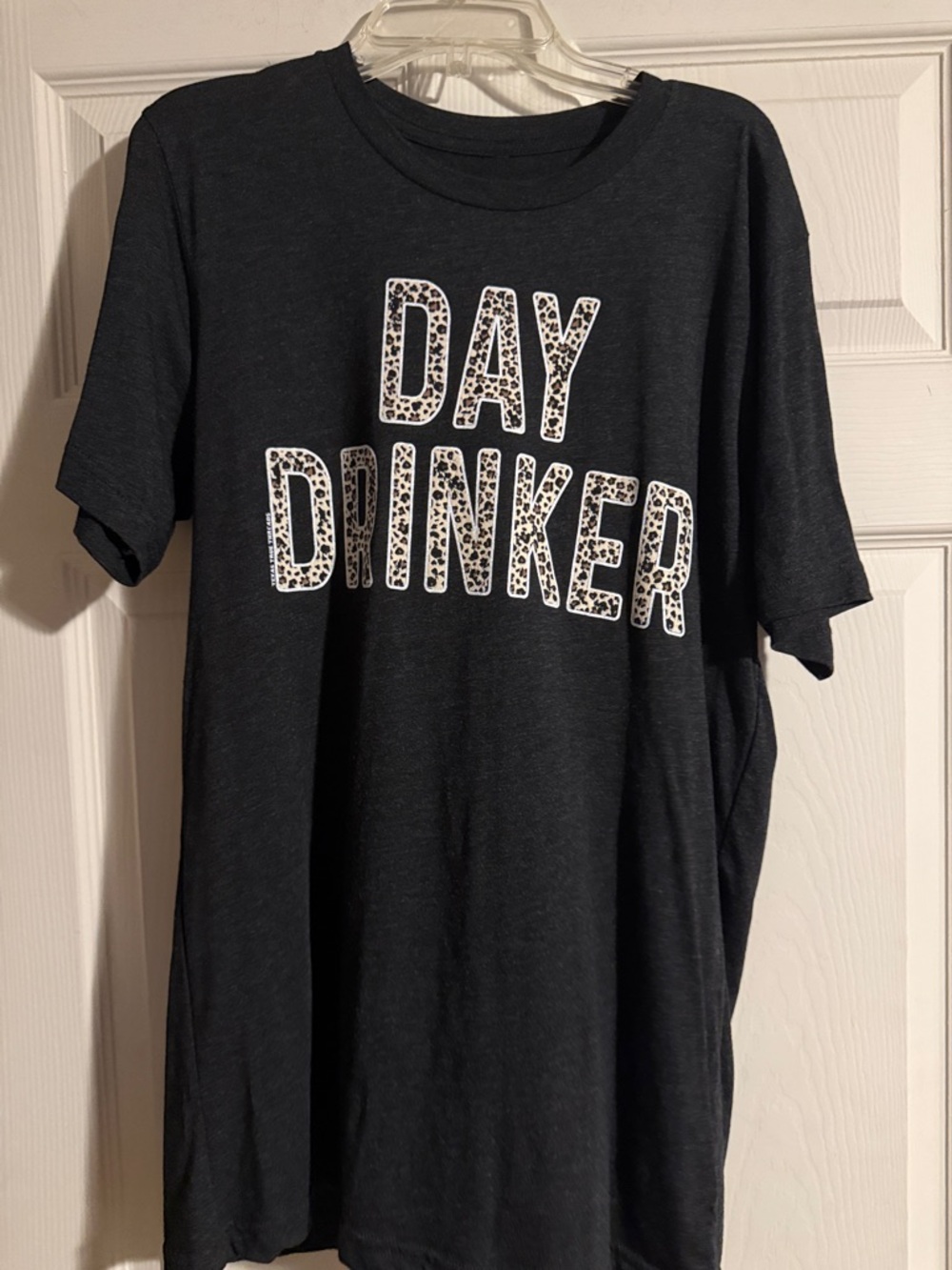 DAY DRINKER Leopard Graphic Tee - Black